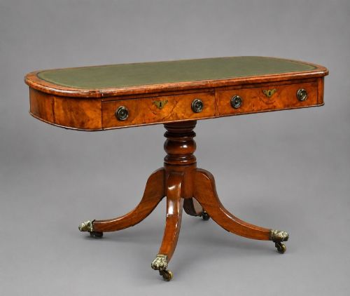 VICTORIAN BURR WALNUT WRITING TABLE