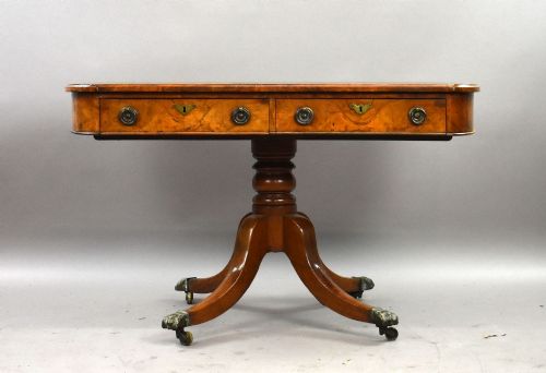 VICTORIAN BURR WALNUT WRITING TABLE - ADDITIONAL PHOTO 1