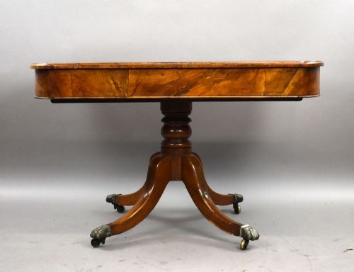 VICTORIAN BURR WALNUT WRITING TABLE - ADDITIONAL PHOTO 3