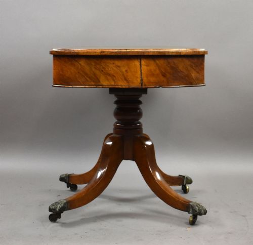 VICTORIAN BURR WALNUT WRITING TABLE - ADDITIONAL PHOTO 4