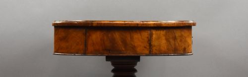 VICTORIAN BURR WALNUT WRITING TABLE - ADDITIONAL PHOTO 8