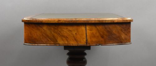 VICTORIAN BURR WALNUT WRITING TABLE - ADDITIONAL PHOTO 10