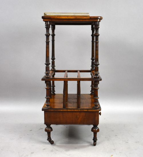 VICTORIAN BURR WALNUT INLAID CANTERBURY - ADDITIONAL PHOTO 2