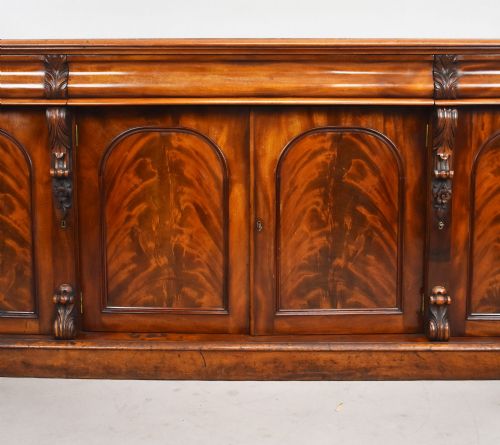 VICTORIAN FLAME MAHOGANY FOURDOOR SIDEBOARD - ADDITIONAL PHOTO 2