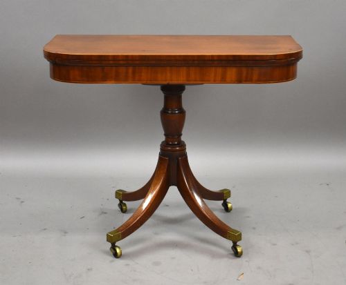 REGENCY MAHOGANY CARD TABLE - ADDITIONAL PHOTO 1