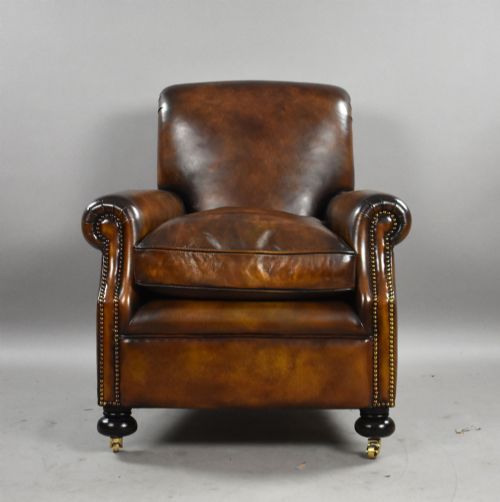 PAIR OF LEATHER CLUB CHAIRS - ADDITIONAL PHOTO 6