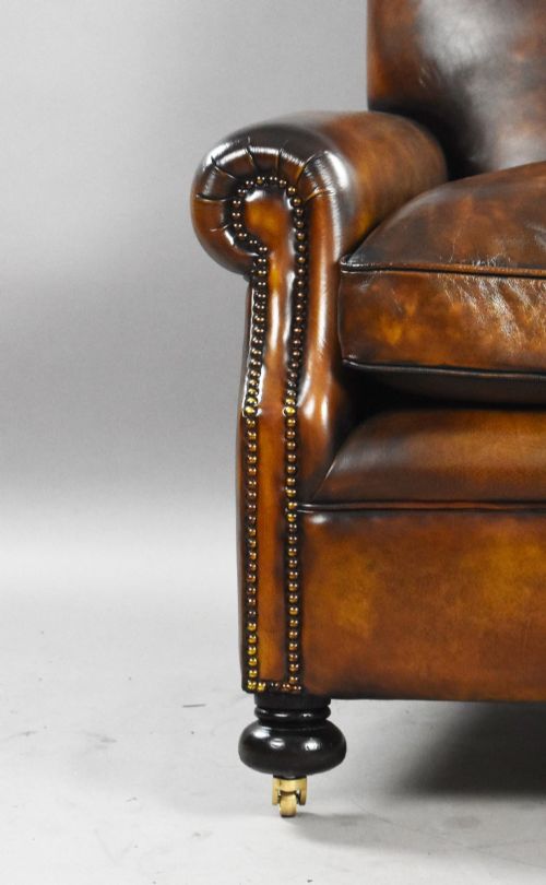 PAIR OF LEATHER CLUB CHAIRS - ADDITIONAL PHOTO 7
