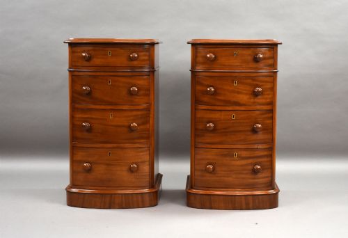 PAIR OF VICTORIAN MAHOGANY BEDSIDE CHESTS - ADDITIONAL PHOTO 1