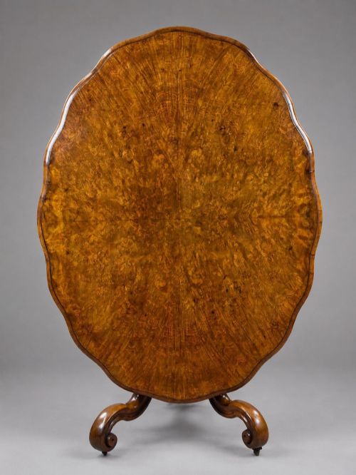 Victorian Burr Walnut Loo Table