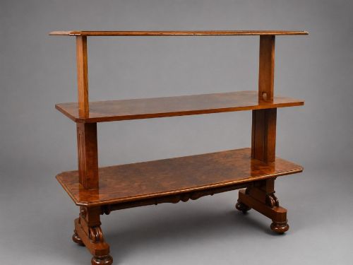 Victorian Burr Walnut Telescopic Dumbwaiter