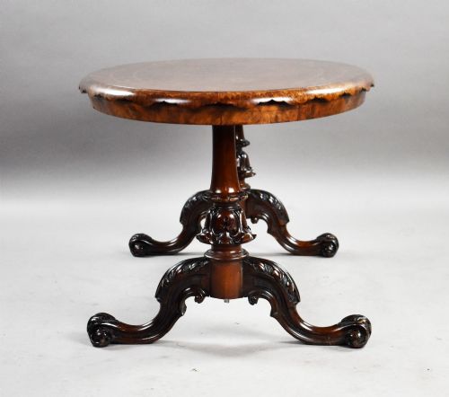 fig 3. Victorian Burr Walnut Inlaid Coffee Table