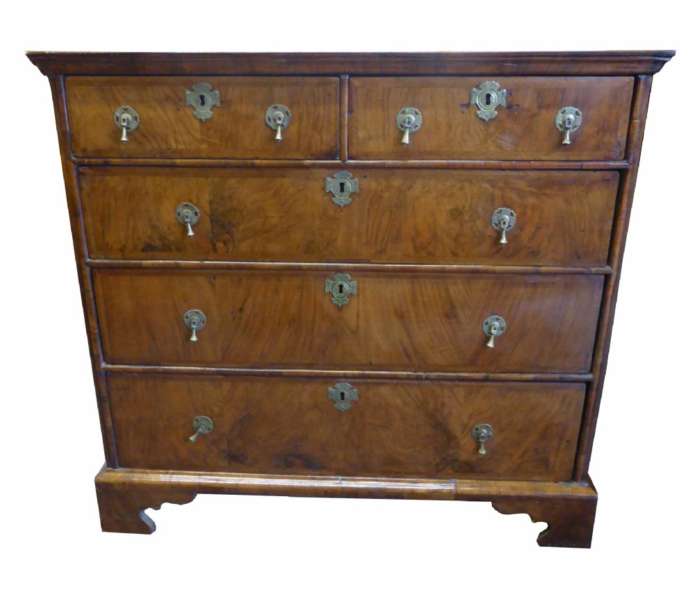 George III Burr Walnut Chest of Drawers
