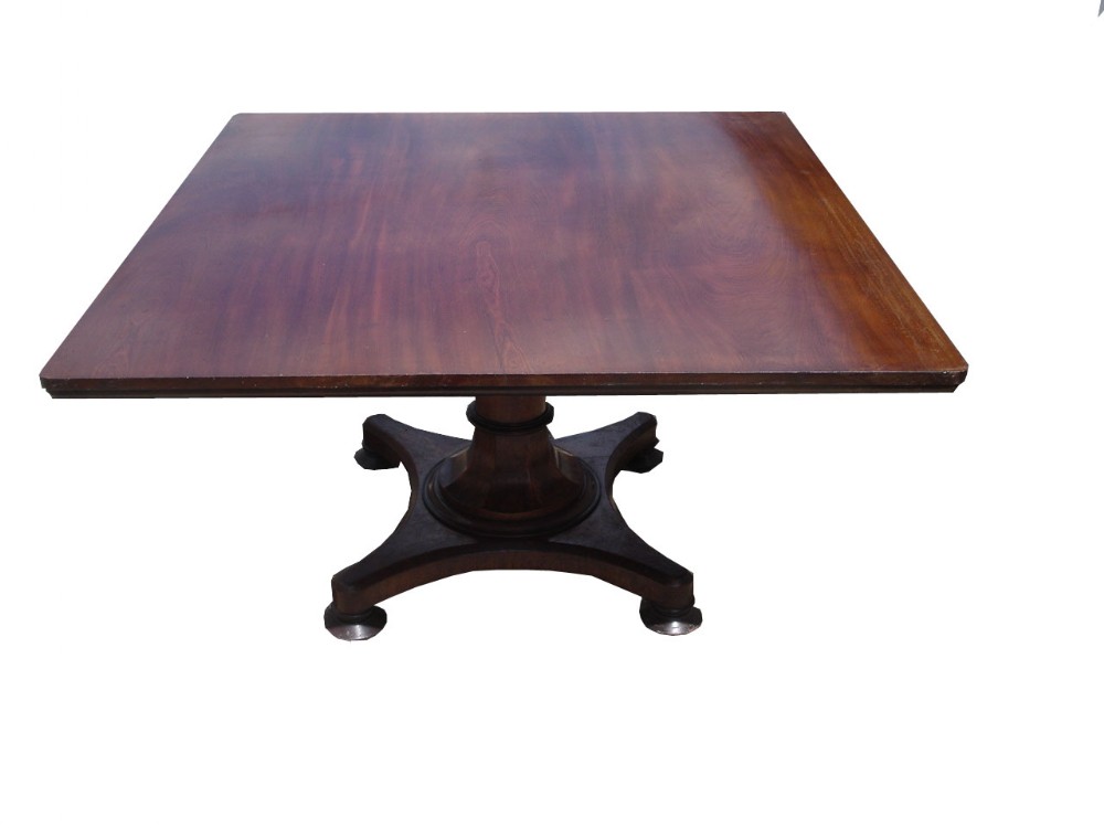 Early Victorian Mahogany Square Dining Table