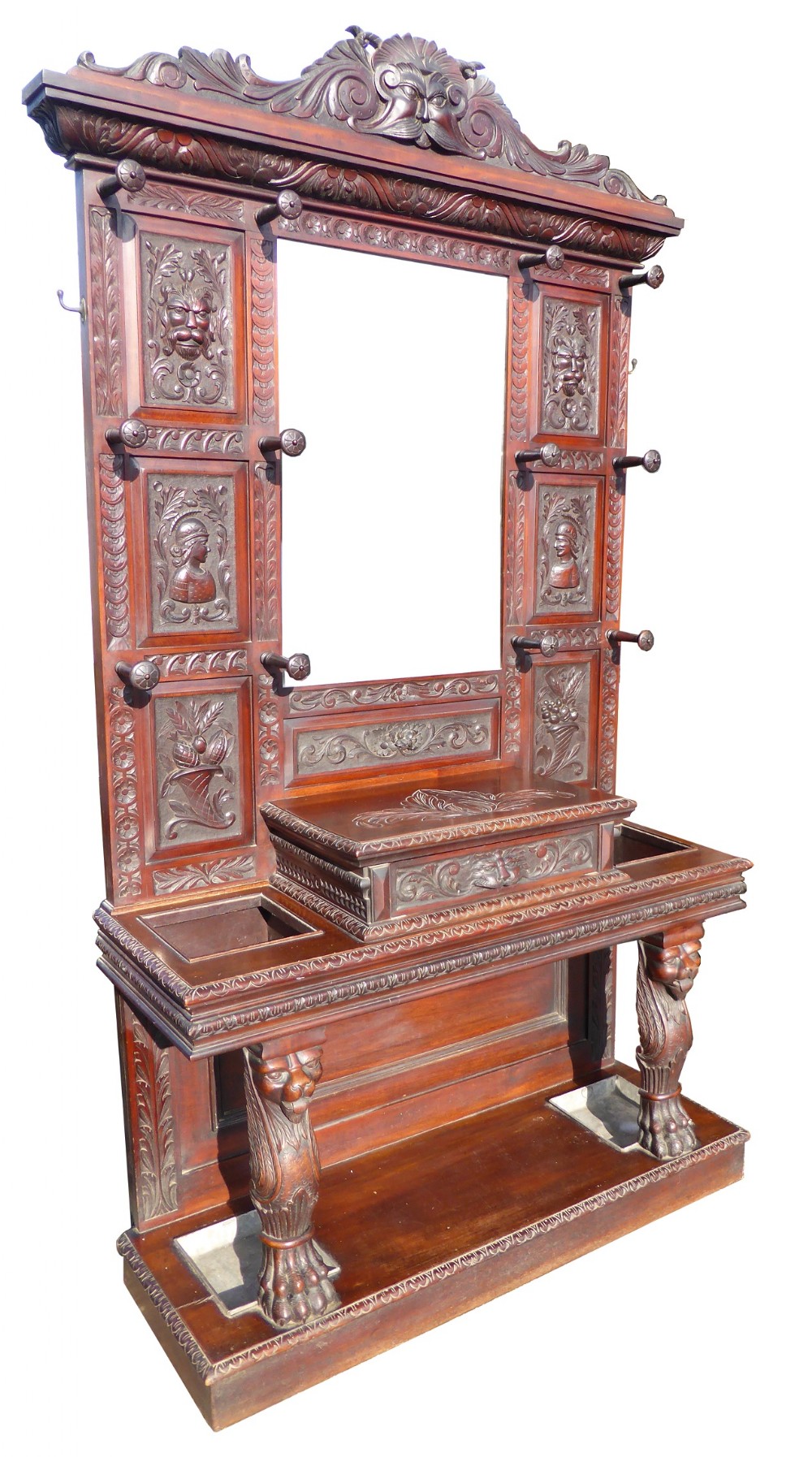 Superb Quality Solid Mahogany Victorian Hall Stand