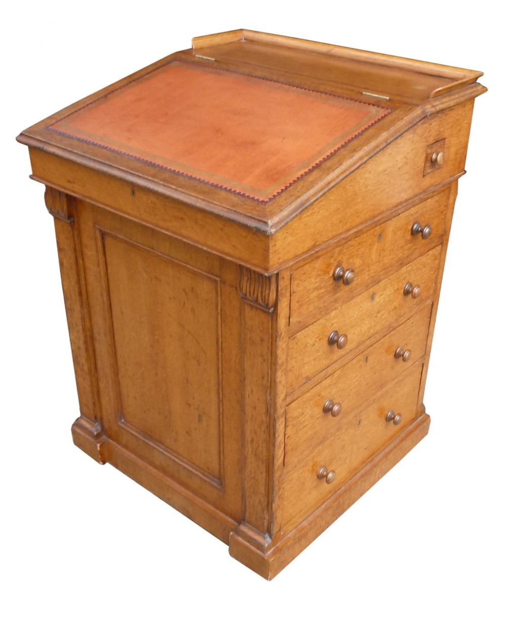 William IV Oak Sliding Top Davenport