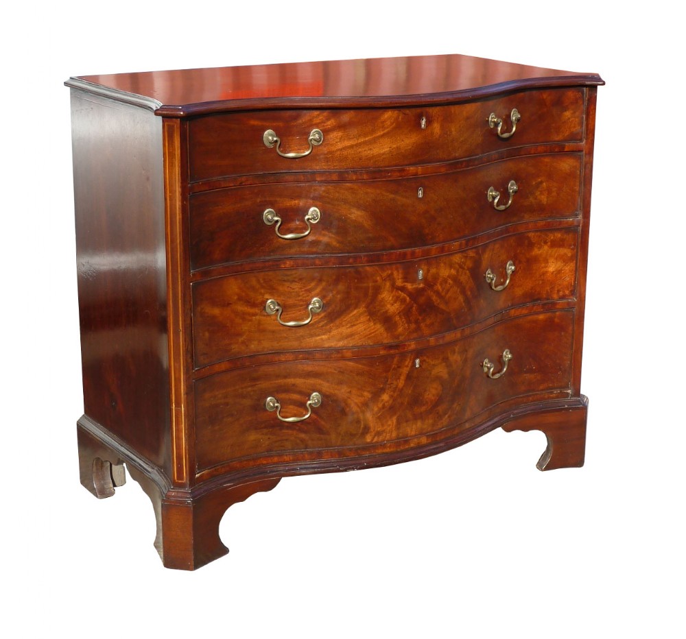 George III Mahogany Serpentine Chest of Drawers