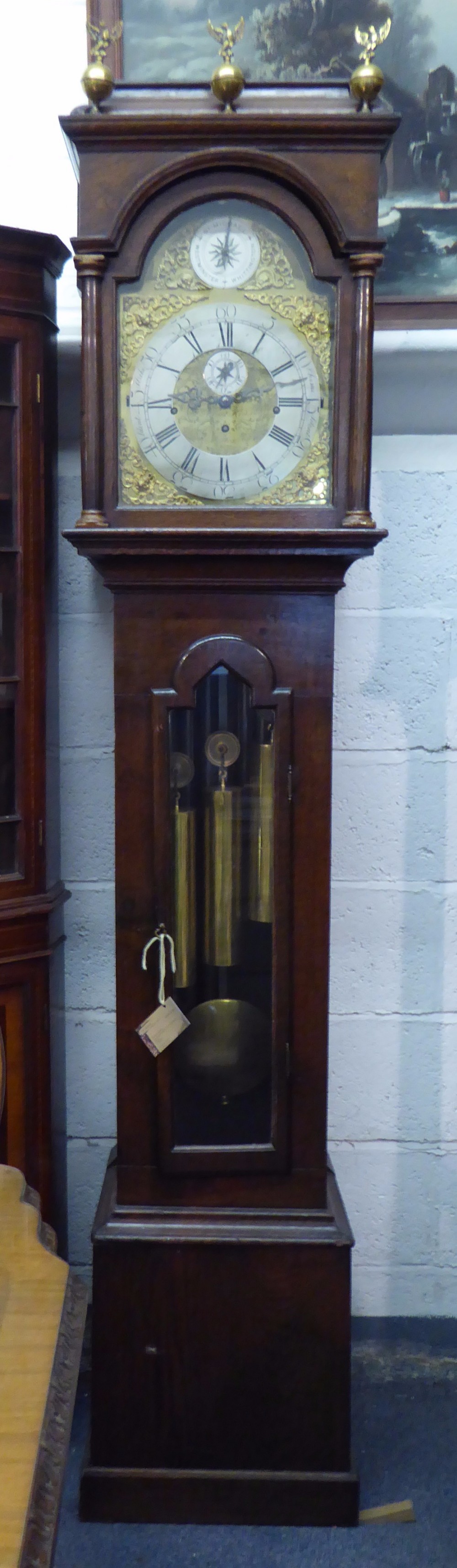 9 Tube Grandfather Clock Inscribed Gilbert Kidd of Malton