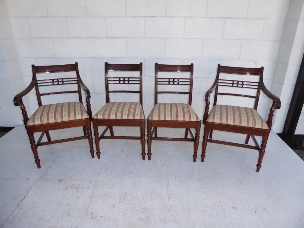 Set of Four George III Mahogany Dining Chairs