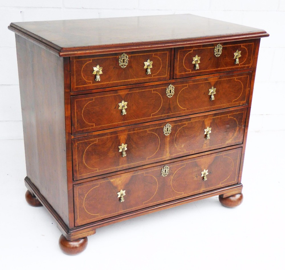 George II Walnut and Inlaid Chest of Drawers