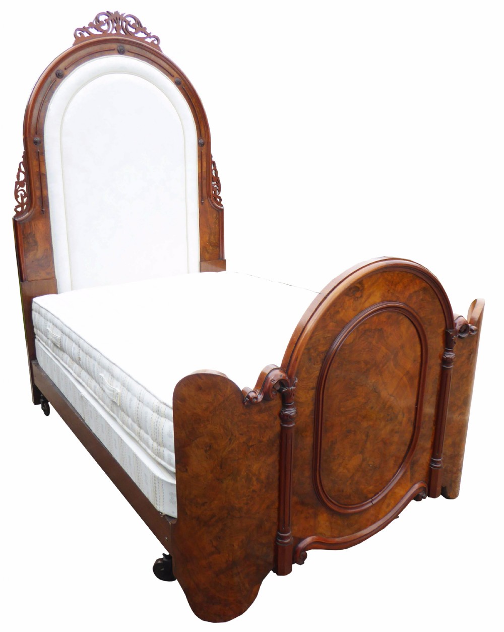 Victorian Burr Walnut Double Bed