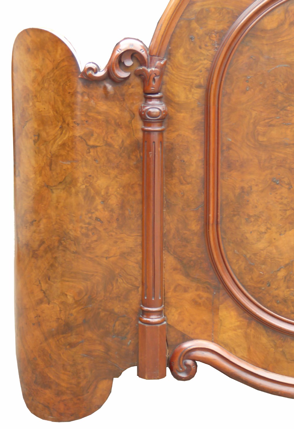 Victorian Burr Walnut Double Bed View III