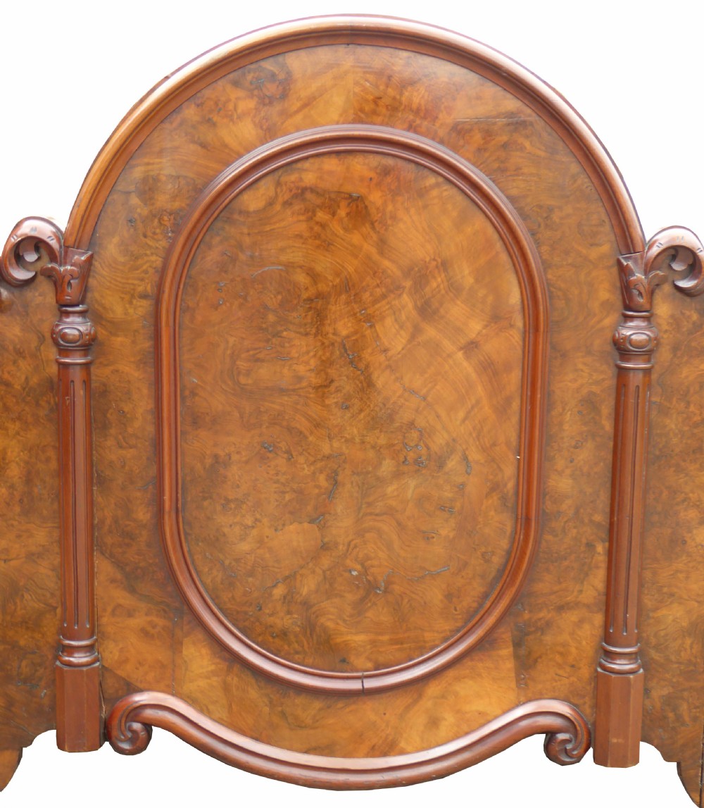 Victorian Burr Walnut Double Bed View IV