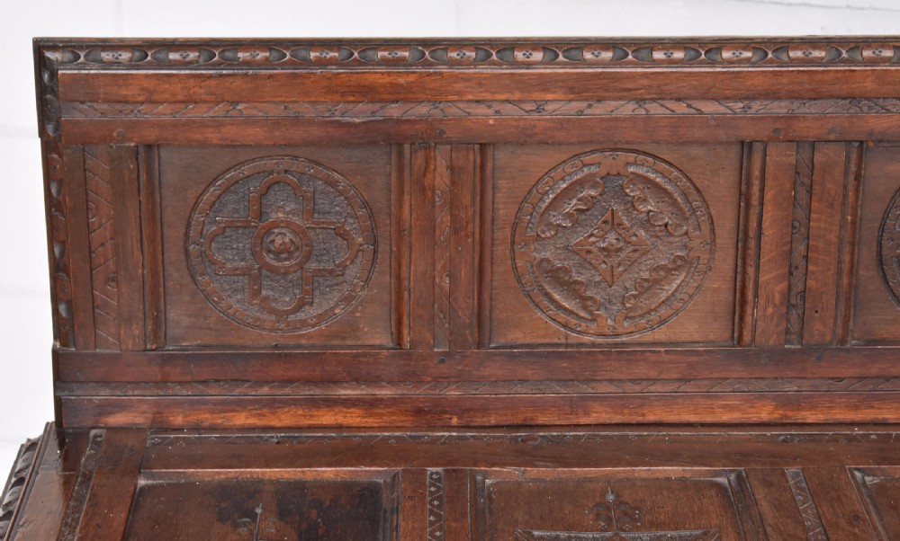 Large Carved Oak Side Table View III