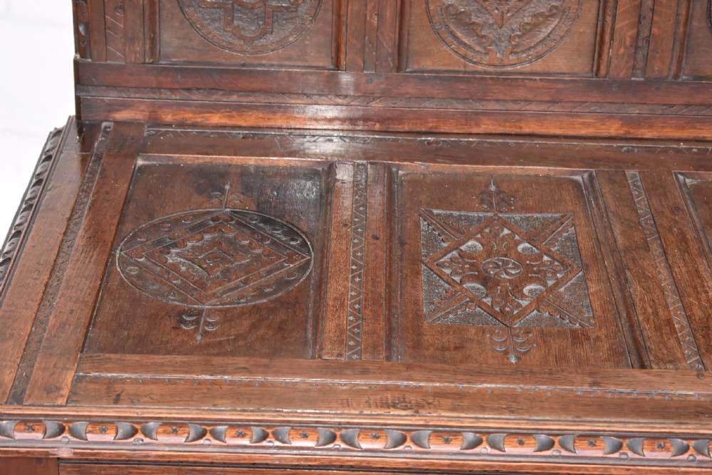 Large Carved Oak Side Table View IV