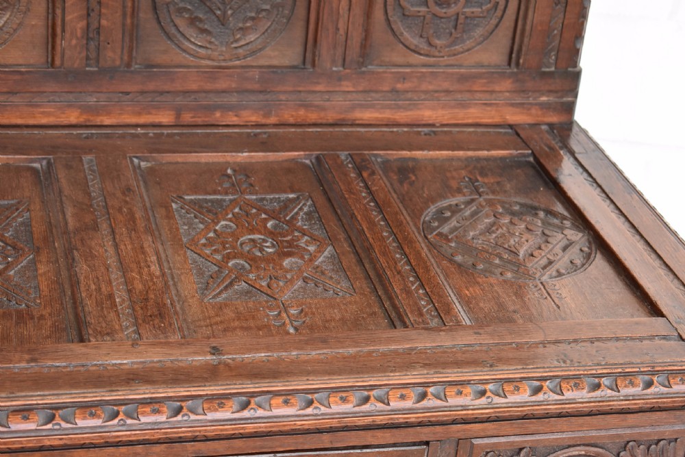 Large Carved Oak Side Table View V