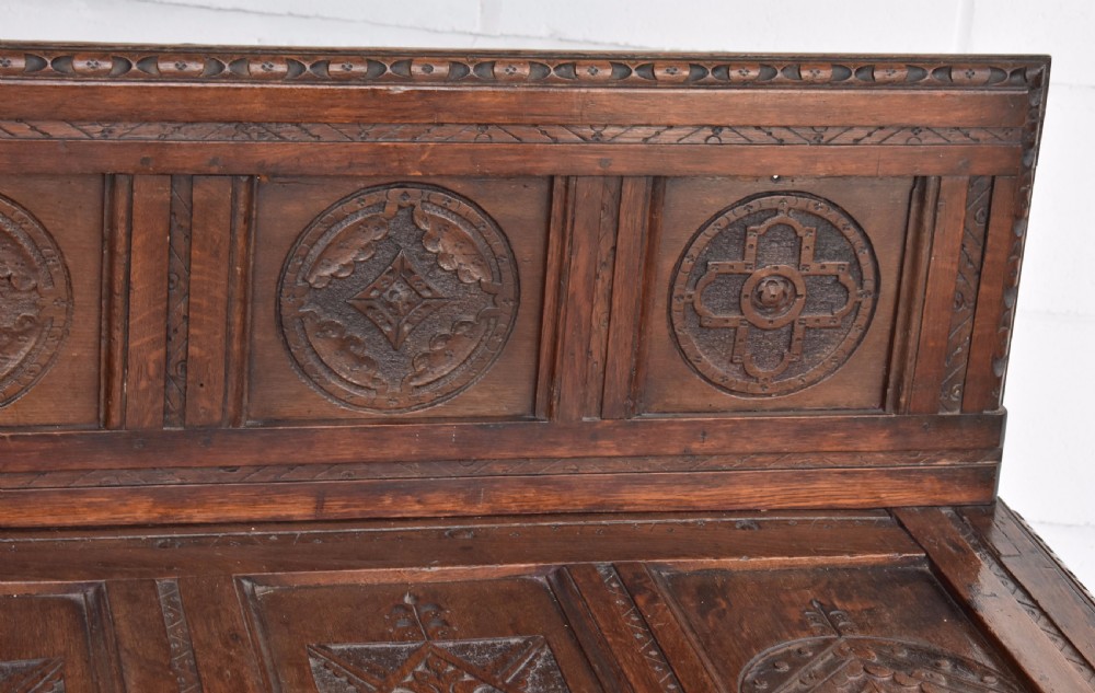 Large Carved Oak Side Table View VI