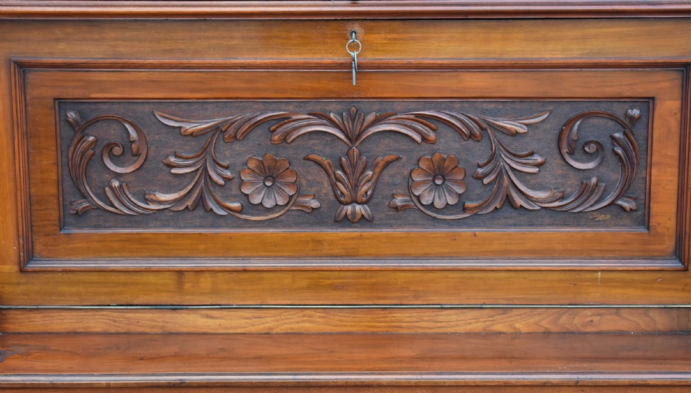 Victorian Walnut Secretaire Bookcase View IV