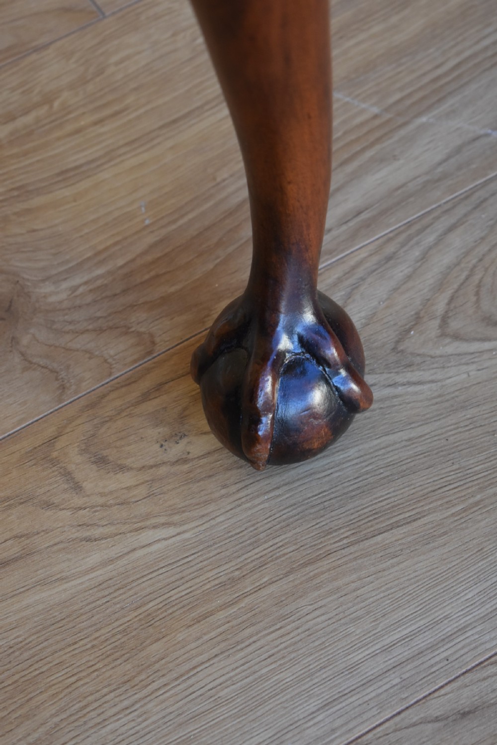 Antique Queen Anne Style Deep Button Foot Stool View IV