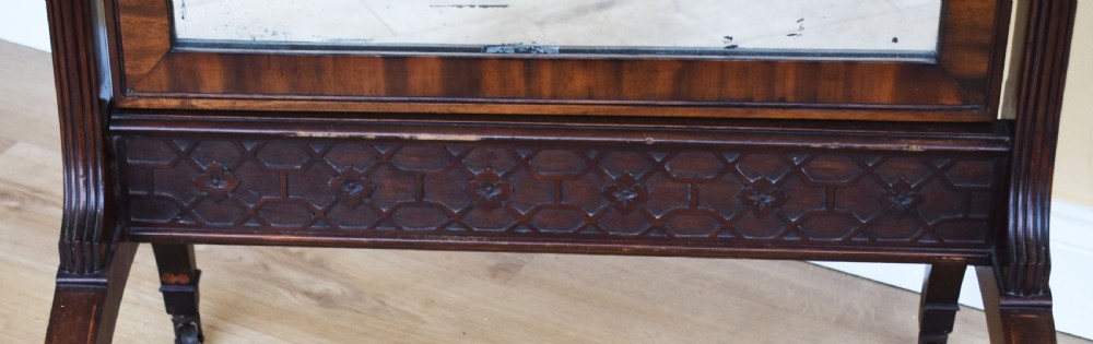 Regency Mahogany Cheval Mirror  View V