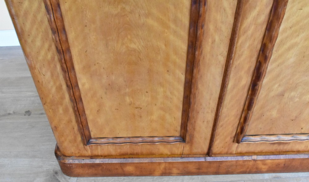 Victorian Satinwood Two Door Wardrobe View IX