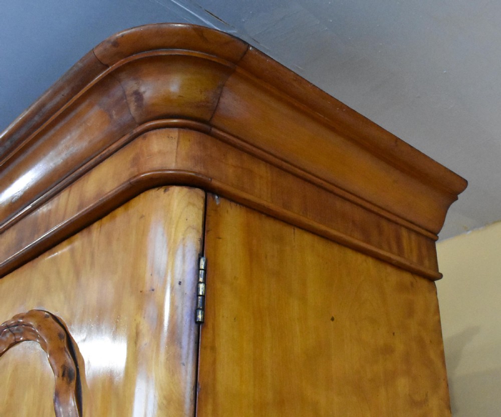 Victorian Satinwood Two Door Wardrobe View XI