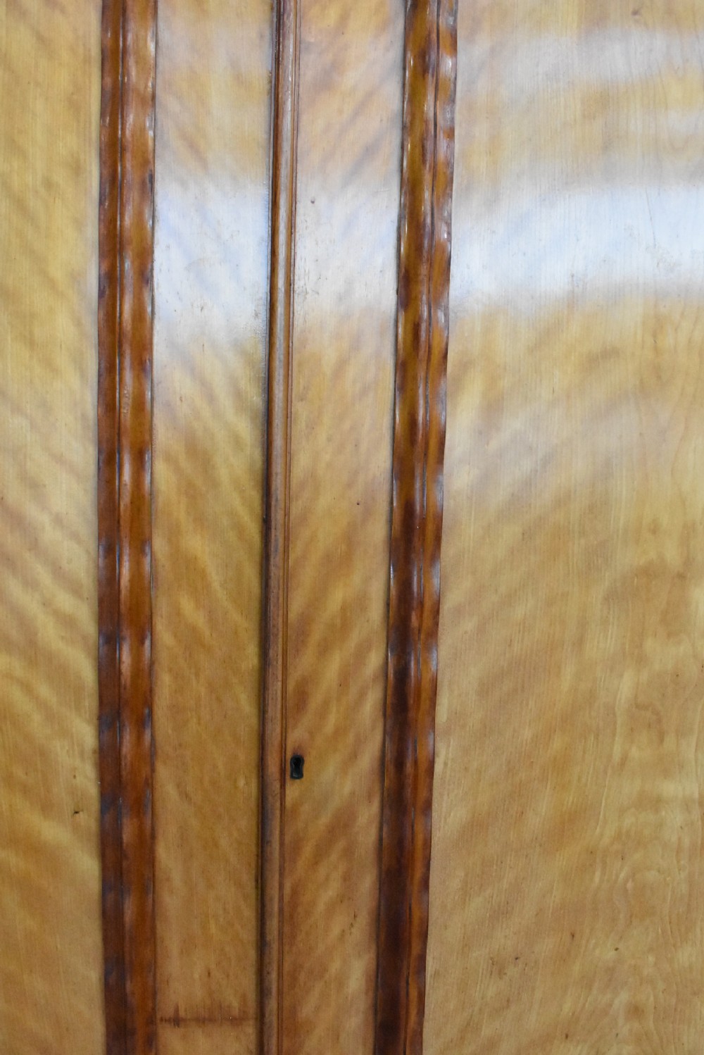 Victorian Satinwood Two Door Wardrobe View XIV