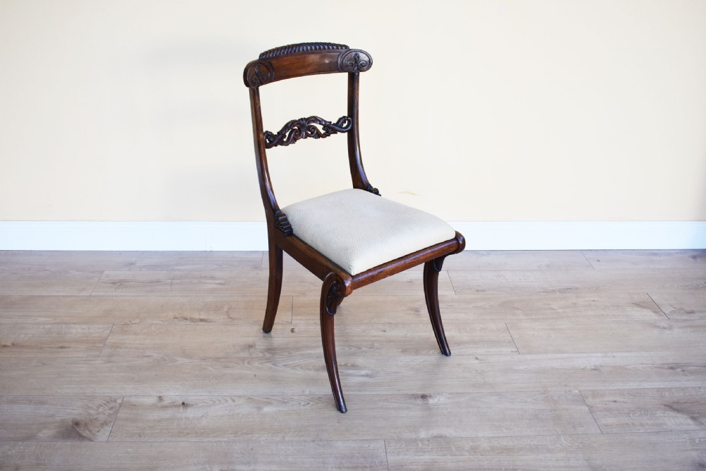 Set of 6 Regency Rosewood Dining Chairs View V