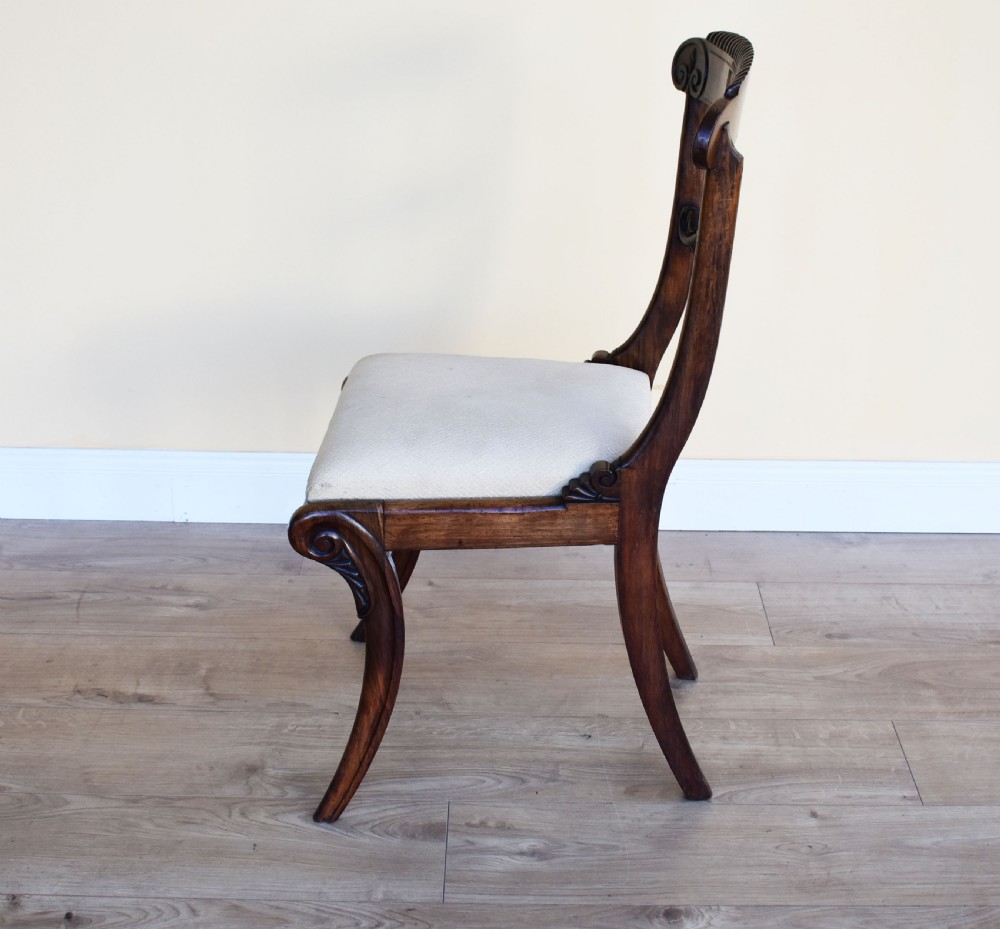 Set of 6 Regency Rosewood Dining Chairs View VIII