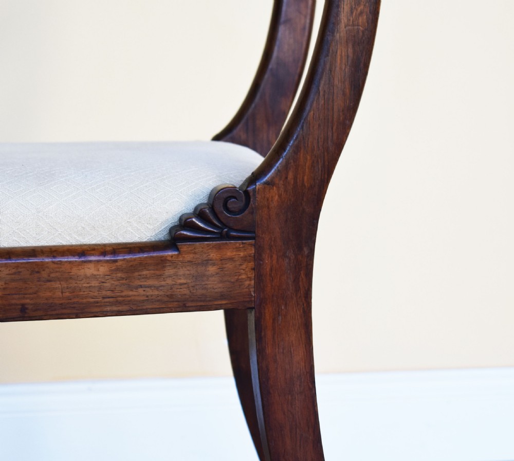 Set of 6 Regency Rosewood Dining Chairs View X