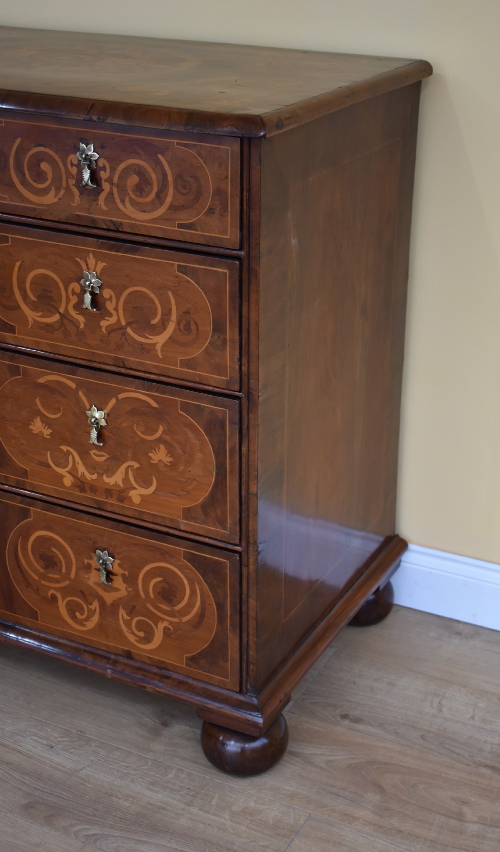 George III Walnut & Marquetry Chest of Drawers View II