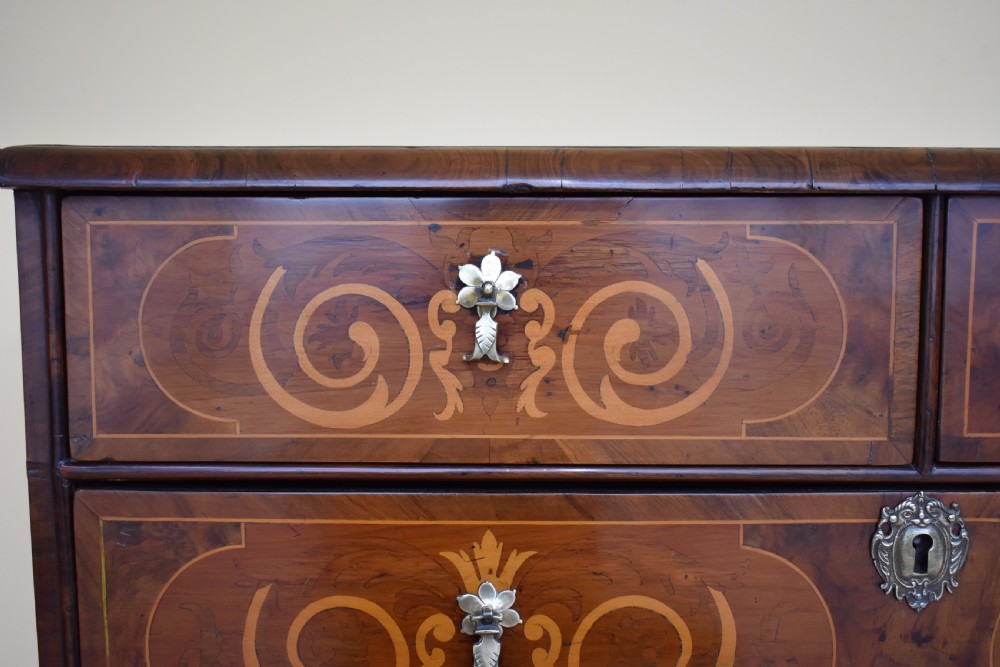 George III Walnut & Marquetry Chest of Drawers View IV