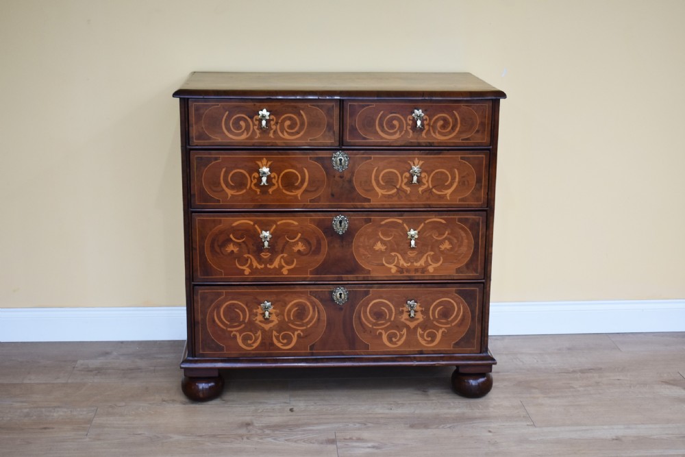 George III Walnut & Marquetry Chest of Drawers View V