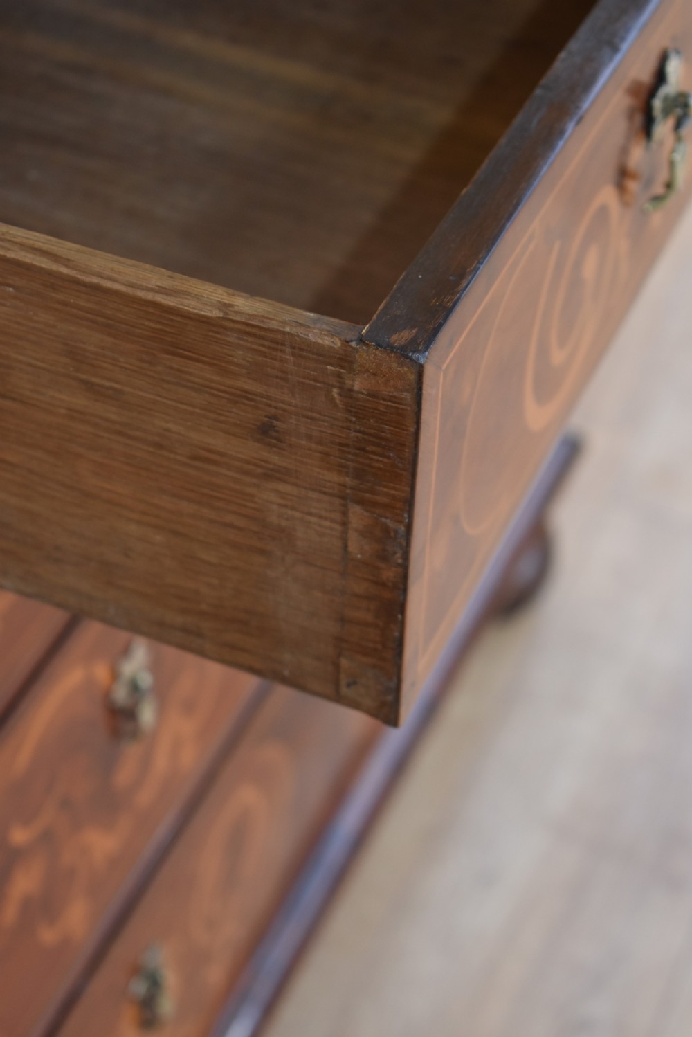 George III Walnut & Marquetry Chest of Drawers View VII