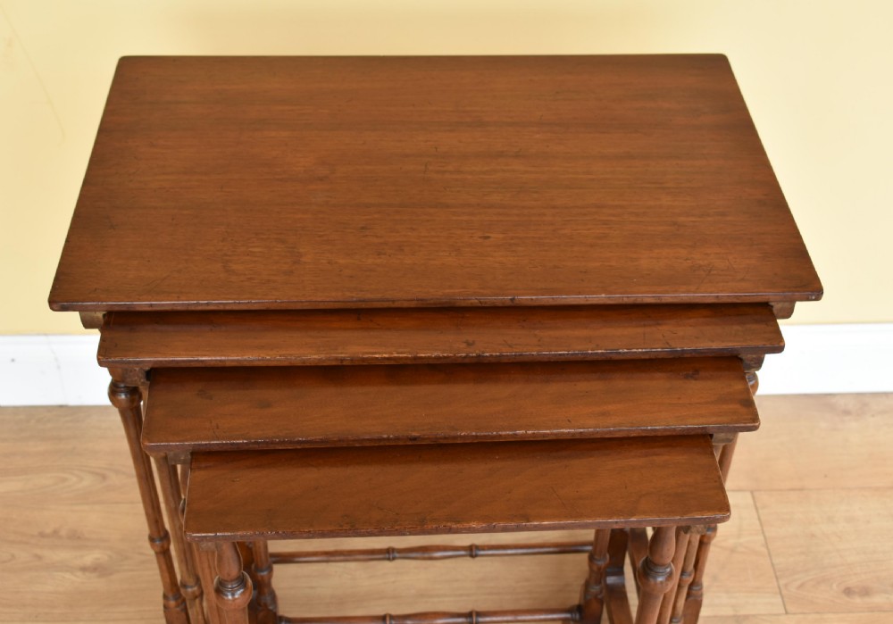 Edwardian Mahogany quartet Nest Tables View IV