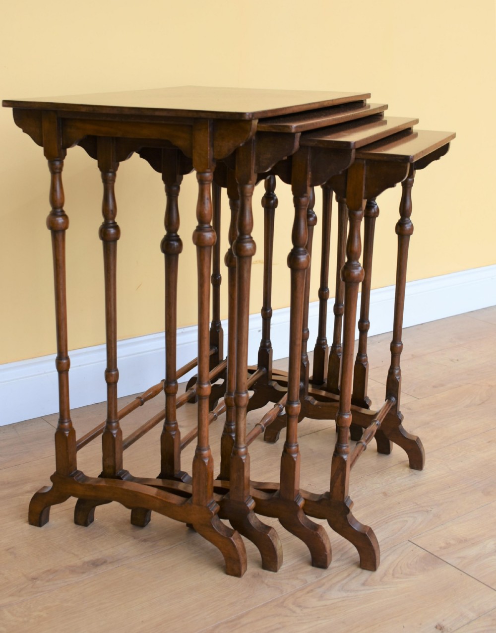Edwardian Mahogany quartet Nest Tables View V