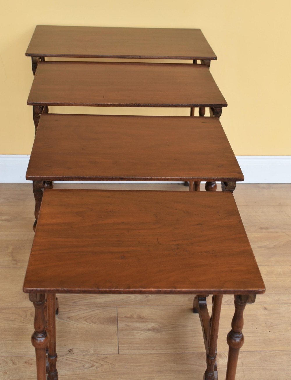 Edwardian Mahogany quartet Nest Tables View VI