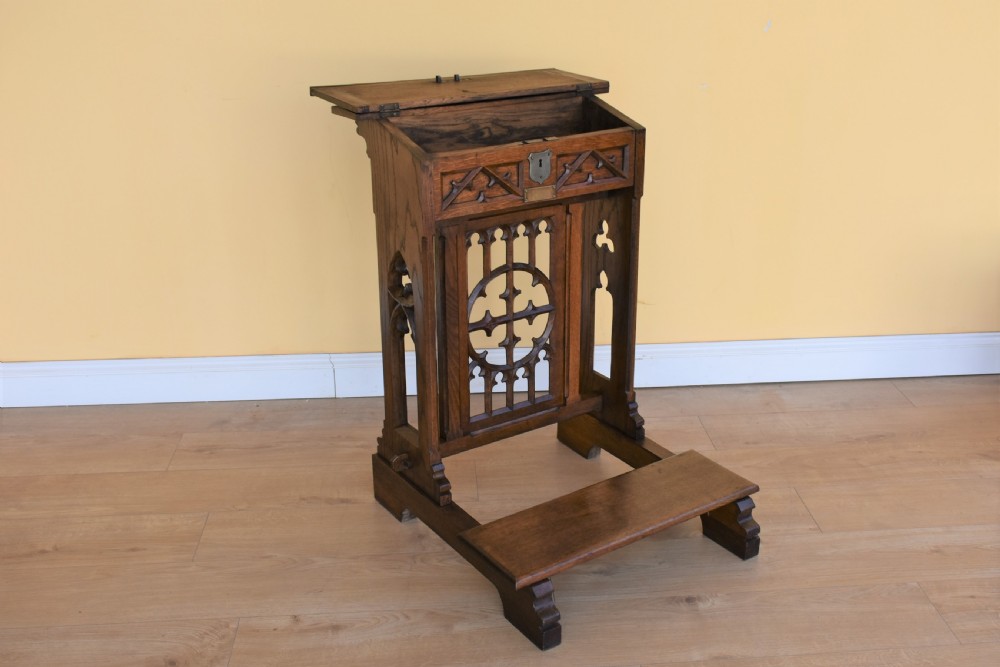 Victorian Oak Church Praying Lectern-reading stand View III