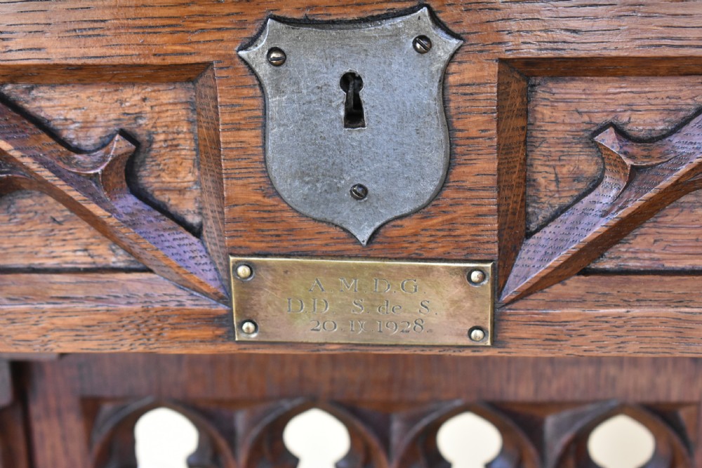 Victorian Oak Church Praying Lectern-reading stand View VII