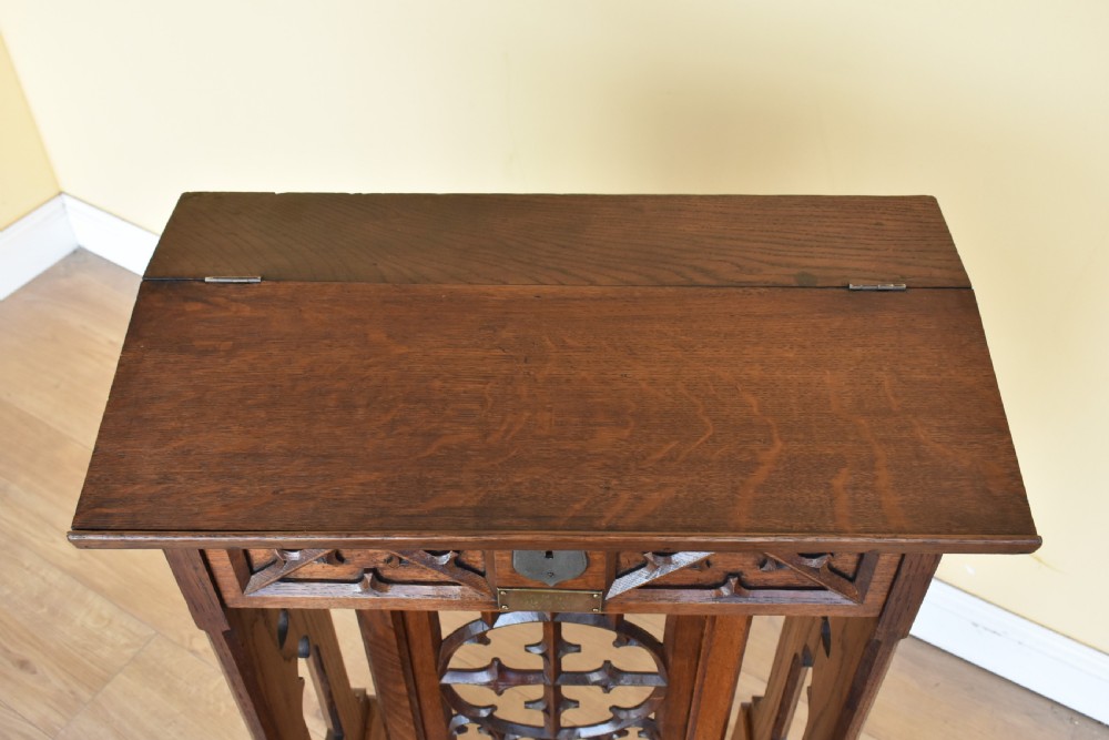 Victorian Oak Church Praying Lectern-reading stand View IX
