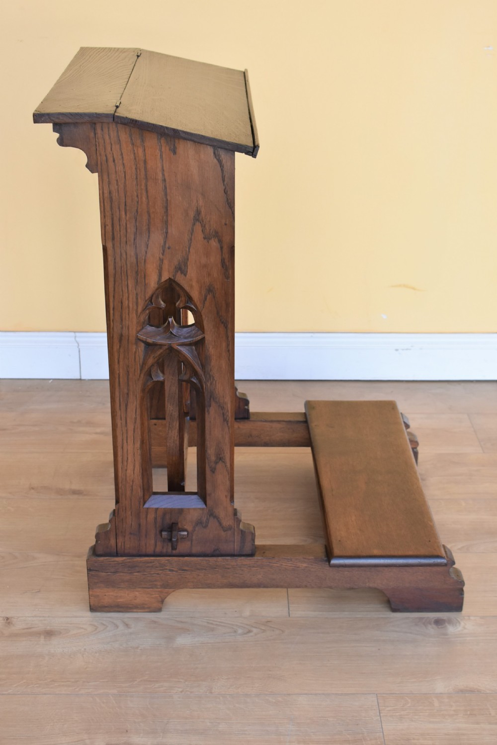 Victorian Oak Church Praying Lectern-reading stand View X